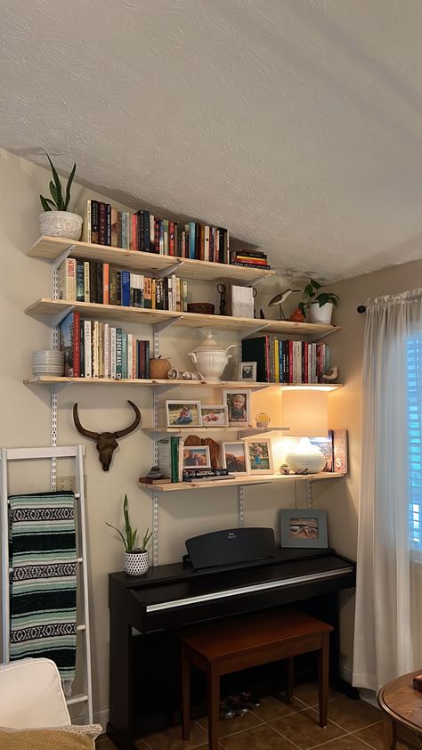 Adjustable Wall Shelves, Very Small Living Room, Small Living Room Layout, Living Room Layout, Livingroom Layout, Wall Anchors, Shelf Brackets, Wall Brackets, Room Layout