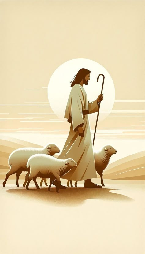 My Sheep Hear My Voice, John 10 27, Jesus Christ Illustration, Bible Verse Jewelry, Christian Illustration, Christian Cartoons, Christian Graphics, Jesus Drawings, Jesus Christ Painting