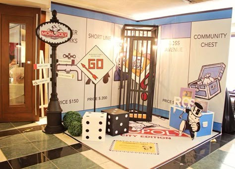 Ross’ Monopoly Themed Party – Entrance / Photo Op Backdrop Monopoly Backdrop, Monopoly Party Decorations, Monopoly Themed Party, Monopoly Birthday, Monopoly Themed Parties, Twist And Turns Vbs, Vbs 2023 Twists And Turns, Twists And Turns Vbs, Board Games Party