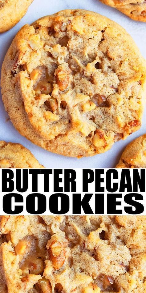 Pecan Cookie, Dessert Oreo, Butter Pecan Cookies, Favorite Cookie Recipe, Pecan Cookies, Cookies And Candy, Pecan Recipes, Cookies Easy, Bars Cookies