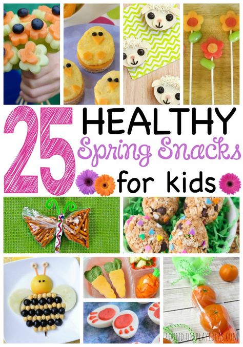 25 Healthy Spring Snacks For Kids Spring Snacks For Kids, Healthy Spring Snacks, Healthy Easter Snacks, Preschool Snack Ideas, Healthy Snacks For School, Preschool Snack, Class Snacks, Spring Snacks, Classroom Snacks