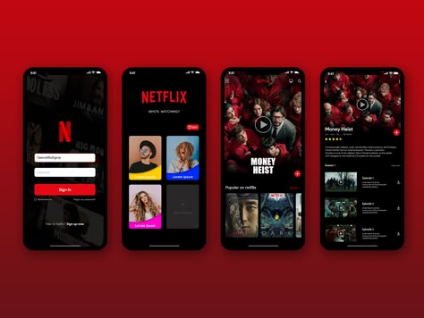 Movie App Ui Design, Netflix Redesign, Netflix Template, Netflix Sign In, Netflix Design, Netflix Phone, Netflix App, Movie App, Mobile Template