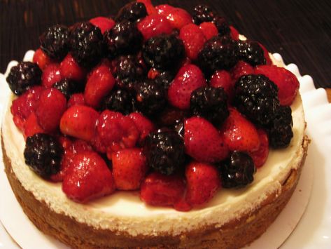 Triple Berry Cheesecake Triple Berry Cheesecake, Berry Desserts, Cheesecake Cups, Berry Cheesecake, Berry Dessert, Fresh Raspberries, Cream Cheese Recipes, Creamy Cheesecake, Fresh Strawberries