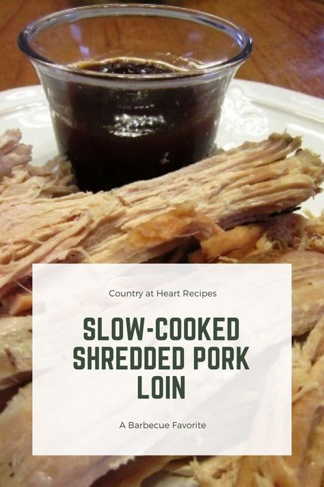 Pork Loin Bbq, Shredded Pork Loin, Main Dishes Crockpot, Recipes Pulled Pork, Pork Barbecue, Pork Main Dishes, Barbecue Sandwiches, Heart Recipes, Fried Steak