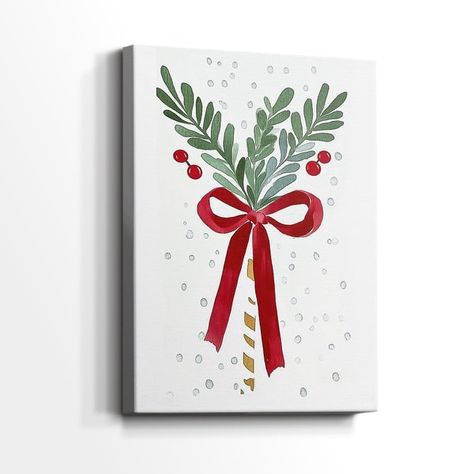 Christmas Holiday Art - Gallery Wrapped Canvas DCCCLIX - Bed Bath & Beyond - 41732491 Christmas Canvas Art Easy, Christmas Canvas Paintings, Diy Christmas Canvas, Vendor Ideas, Christmas Canvas Art, Christmas Paintings On Canvas, Christmas Painting, Christmas Canvas, Holiday Store