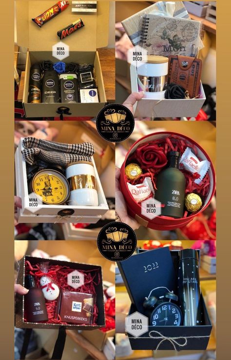 Gift Hamper Ideas For Husband, Diy Gift Hampers For Men, Birthday Gift Hampers For Boyfriend, Valentine Gift Box For Men, Gift Box Ideas For Men Creative, Gift Hamper For Boyfriend, Gift Box For Men Birthdays, Gift Box For Men Boyfriends, Birthday Box For Boyfriend