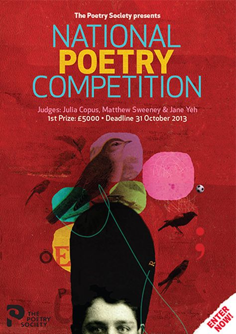 How to Design a Flyer Poetry Competition, Competition Poster, Carol Ann Duffy, Npc Competition, Poetry Magazine, 31 October, Carol Ann, First Prize, Book Fair