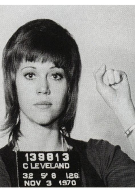 Jane Fonda mugshot Jane Fonda 60s, Ancestor Wall, Rotting Aesthetic, I Love My Cousin, 70s Icons, Celebrity Mugshots, Weird Laws, Melinda Gates, Heather Locklear