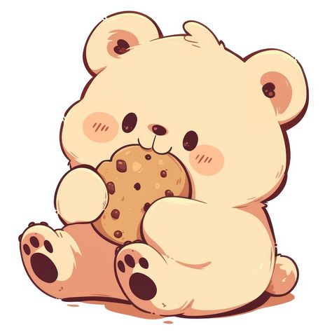 Cute bear eating cookie | free image by rawpixel.com / Ning Cute Teddy Bear Cartoon, Cute Stickers Pictures, Cartoon Bears Cute, Cookie Cute Drawing, Cute Animal Art Cartoon, Cute Digital Art Doodles, Cute Animal Pictures Cartoon, Cute Bear Drawings Cartoon, Cookie Cartoon Cute