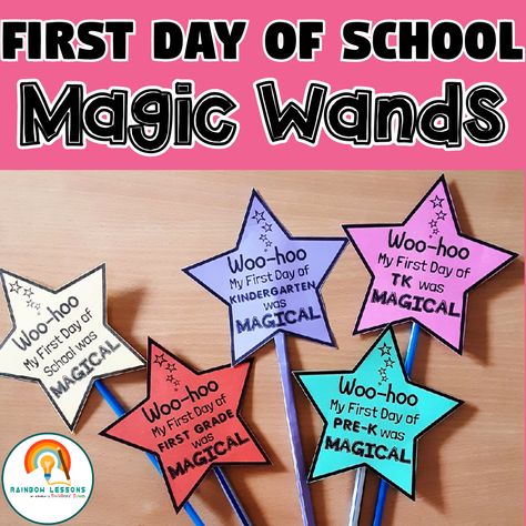 First Day Of School Gifts For Kids Preschool, First Day Of School Gifts For Students Preschool, Gift For Students First Day Of School, Kindergarten Welcome Gift First Day, Kinder First Day Activities, Rainbow Lessons, Preschool First Day, Welcome To Kindergarten, Kindergarten Gifts