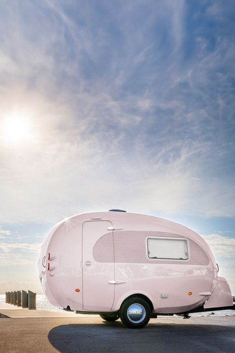 The Barefoot joined the nuCamp family in December of 2022, debuting in the captivating color seaglass. To celebrate its first anniversary, we unveiled a brand-new dazzling addition to its palette. This soft, sophisticated pearl pink camper is destined to steal the spotlight at any campground. Best Pop Up Campers, Pink Camper, Best Travel Trailers, Hydronic Heating Systems, Pop Up Campers, Exterior Entry Doors, Roof Fan, Small Travel Trailers, Travel Camper