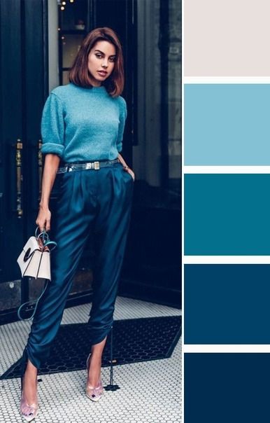 Complementary Colors Fashion, Bright Winter Outfits, Turquoise Clothes, Teal Outfits, Networking Outfit, Blue Color Combinations, Colour Combinations Fashion, Color Combos Outfit, Color Combinations For Clothes