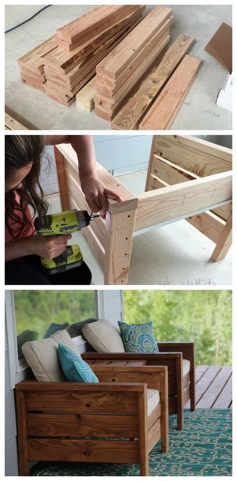 Diy Wood Work, Pretty Furniture, Modern Outdoor Chairs, Furniture Design Inspiration, Diy Furniture Ideas, Top Furniture, Summer Tables, Diy Holz, Chaise Lounges