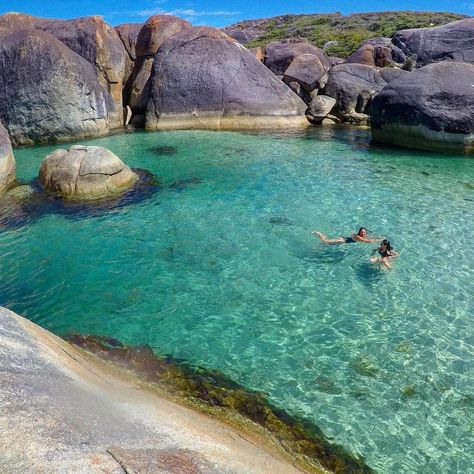 elephant rocks, Western Australia #westernaustraliatravel Beaches Australia, Western Australia Travel, Australian Road Trip, Green Pool, Elephant Rock, Australia Tourism, Australian Travel, Halong Bay, Perth Australia