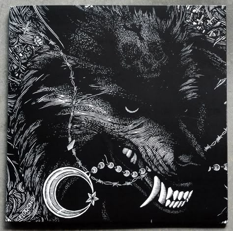 all pigs must die #florian #bertmer #dark #wolf #religion #illustration #music Florian Bertmer Art, Florian Bertmer, Werewolf Aesthetic, Black Wolf, Wolf Art, Pfp Ideas, Story Instagram, The Wolf, Black Aesthetic