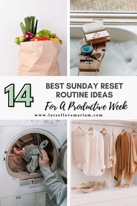 WOW! You guys have to try this Sunday reset routine checklist to boost productivity, achieve mental clarity, and maintain a healthy work-life balance every week. 14 sunday reset routine ideas and step by step guide! Reset Routine Checklist, Sunday Reset Routine, Weekly Reset, Tips For Meal Prepping, Home Self Care, Reset Routine, Self Care Essentials, Self Improvement Ideas, Sunday Routine