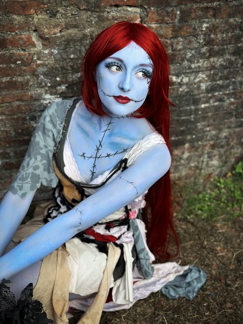 Nightmare Before Christmas Photoshoot, Sally Ragdoll, Sally Halloween Costume, Sally Cosplay, Sally Makeup, Halloween Costume Family, Nightmare Before Christmas Pictures, Nightmare Before Christmas Costume, Twins Photography