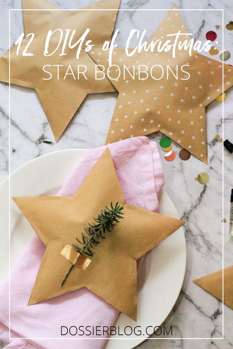 12 DIYs of Christmas: Star Bonbons | Dossier Blog Christmas Bonbons Diy, Diy Christmas Bon Bons, Xmas Crackers, Summer Xmas, Christmas Bon Bon, Diy Crackers, Diy Christmas Crackers, Star Snacks, Diy Christmas Star