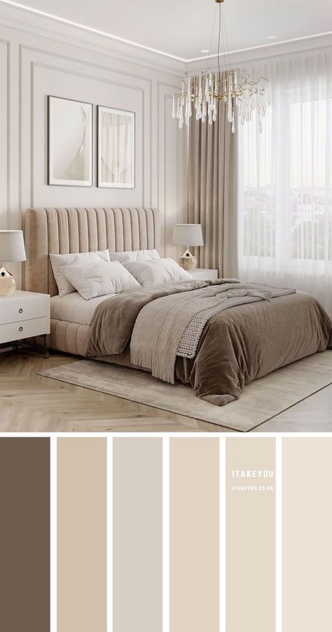 Beautiful Bed Designs, Beige Room, Bedroom Color Combination, Neutral Bedroom Decor, Bedroom Colour Palette, Neutral Bedrooms, Classy Bedroom, Beige Bedroom, Beautiful Bed