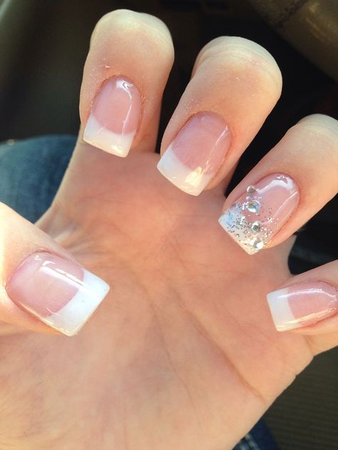 Glitter Wedding Nail Design Wedding Nail Art Design, Wedding Nails French, Wedding Nails For Bride, Wedding Nails Design, Nail Art Wedding, Bride Nails, Halloween Nail Designs, Simple Nail Designs, Bridal Nails