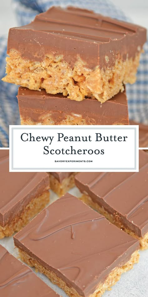 Rice Krispies Peanut Butter, Bake Bar, Scotcheroos Recipe, Peanut Butter Rice Krispie Treats, Biscuits Diététiques, Krispie Treats Recipe, Butter Bars, Dessert Bar Recipe, Rice Krispy