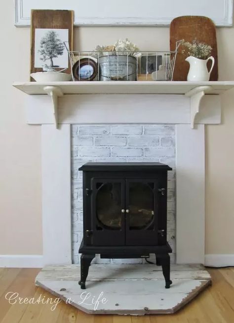 Wood Stove Mantle, Fireplace Mantels Diy, Mantel Update, Stove Mantle, Chimney Mantel, Decoration Ideas For Anniversary, Fake Fireplaces, Faux Foyer, Mantle Farmhouse