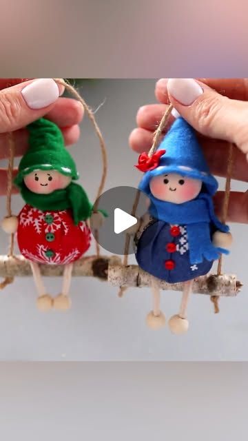 MiLena on Instagram: "Swinging Christmas Gnomes 🎄 #diy #handmade #christmas" Christmas Gnomes Diy, Gnomes Diy, Gnome Patterns, Christmas Gnomes, Yummy Sweets, Winter Crafts, Christmas Stuff, Christmas Gnome, Christmas Crafts Diy