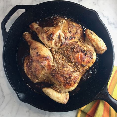 Jacques Pepin's Quick-Roasted Chicken with Mustard & Garlic Jacques Pepin Roast Chicken, Jacques Pepin Recipes Chicken, Jacque Pepin Recipes, Jaques Pepin, Cardamon Recipes, Chicken With Mustard, Jacques Pepin Recipes, Crossant Recipes, Labneh Recipe