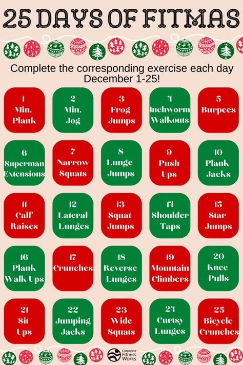 December Content Ideas, Holiday Exercise, Christmas Workout Challenge, Christmas Workouts, Easter Workout, Holiday Fitness Challenge, Party Challenges, Healthy Snacks To Eat, Christmas Routine