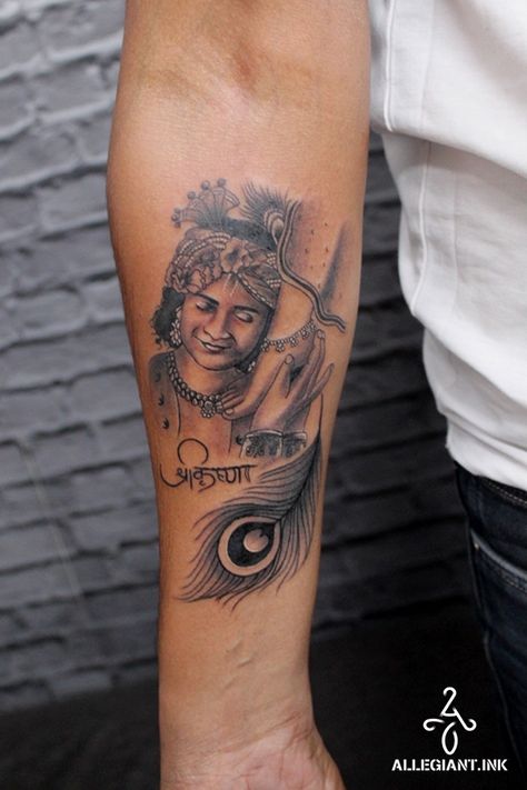 Cute Krishna Tattoo Design, S Tattoo Designs Letter, Radhe Krishna Tattoo Design, Radhe Krishna Tattoo, Radha Krishna Tattoo Design, Radha Krishna Tattoo, Krishna Tattoo Design, Name Tattoo Design, Hindu Tattoos