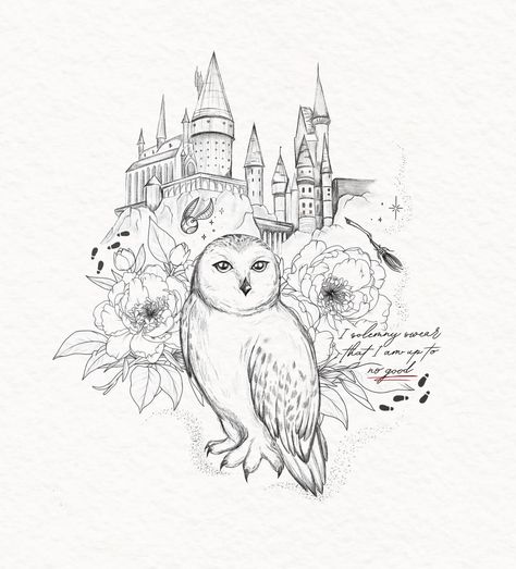 Available project inspired by watching all the Harry Potter movies ✨🪄🔮 #tattooharrypotter #tattoonederland #nederlandtattoo #tattooamsterdam #tattooartist #tattooart #tattooline #tattooutrecht #amsterdam Pretty Harry Potter Tattoos, Harry Potter Hedwig Tattoo, Harry Potter Half Sleeve Tattoo, Hedwig Tattoo, Harry Potter Hedwig, Time Turner, Harry Potter Tattoos, Owl Tattoo, Always Remember You