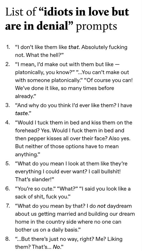 How To Write Flirty Dialogue, Lesbian Writing Ideas, Prompts For Couples Who Aren't Together Yet, Suggestive Dialogue Prompts, Mystery Plot Ideas Writing Prompts, Memory Writing Prompts, Drama Story Ideas, How To Hint Romance Between Characters, Enemies To Lovers Scene Ideas