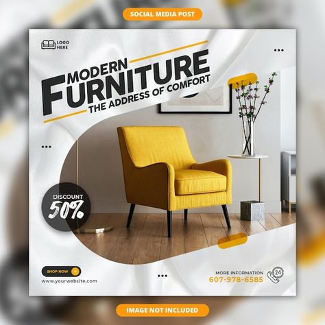 Instagram Promotion Posts, Furniture Instagram Post Design, Furniture Posters Design, Interior Design Promotion Poster, Furniture Promotion Design, Interior Post Design, Interior Design Social Media Post Ideas, Modern Social Media Post, Instagram Promotion Design