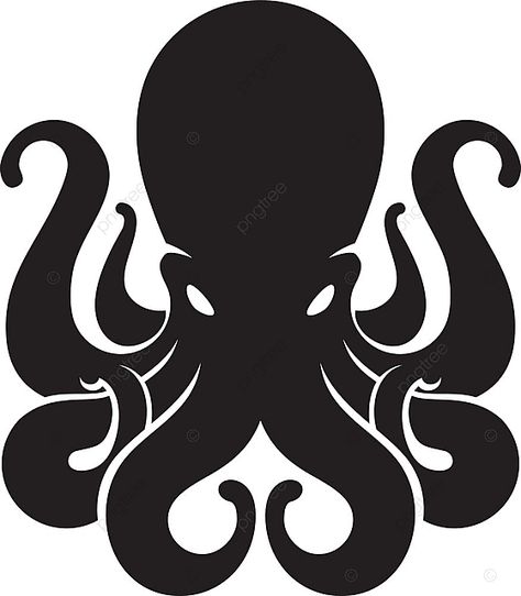 Kraken Logo, Kraken Art, Octopus Wall Art, Octopus Design, Octopus Art, Hawaiian Theme, Silhouette Stencil, Silhouette Png, Logo Background