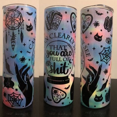 Clearly Full of Shit #sublimationdesigns #tumblerdesigns #vinyldesigns #sublimationideas #tumblerwraps #svg Witchy Cups, Tumblr Designs Cup, Tumblr Cup Designs, Mighty Mike, Starbucks Cup Art, Tumblr Cup, Tumbler Wrap Template, Diy Tumblr, Epoxy Crafts