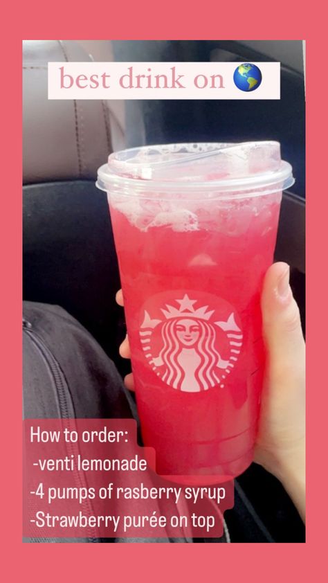 IM ABT TO GET THIS DRINK YALL Starbucks Copycat Recipes Drinks, Strawberry Purée, Starbucks Ideas, Starbucks Drink Menu, Friend Wallpaper, Starbucks Hacks, Starbucks Secret Menu Recipes, Beverage Ideas, Cold Starbucks Drinks