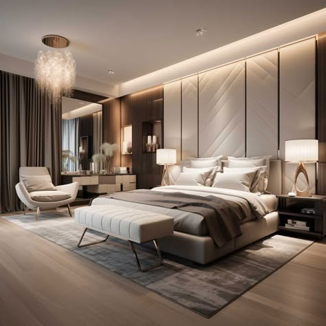 Taupe Bedroom, Grey Bedroom Ideas, Bedroom Interior Design Luxury, Modern Luxury Bedroom, Interior Design Per La Casa, Cottage Bedroom, Luxury Bedroom Master, Grey Bedroom, Bedroom Master