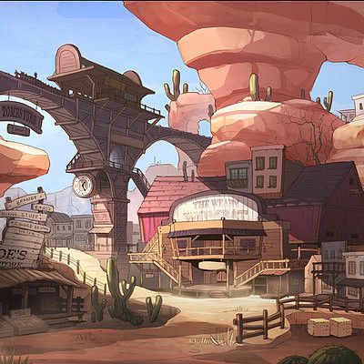 Cowboy Town, Old Western Towns, Space Western, Old West Town, Perspective Drawing Architecture, Weird West, West Town, Western Town, Western Landscape