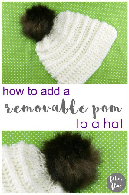 Pom Crafts, Crochet Friends, Hat Tutorial, Creative Crochet, Hand Crochet Baby Blanket, Diy Hat, Faux Fur Pom Pom, Easter Crafts For Kids, Diy Tutorials