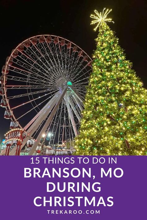 15 Fun Things to do in Branson Missouri at Christmas Branson Scenic Railway, Branson Christmas, Things To Do In Branson, Midwest Travel Destinations, Branson Missouri Vacation, Midwest Vacations, Missouri Vacation, Road Trip Across America, Missouri Travel