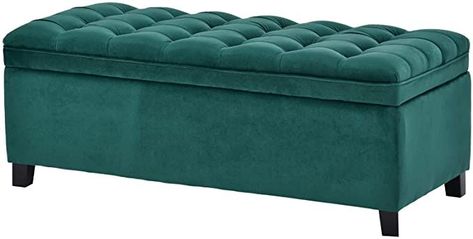 Side Sofa For Bedroom, Wood Entryway Bench, Green Storage, Flip Top Storage Bench, Upholstered Bedroom, Entryway Bench Storage, Long Sofa, Storage Benches, Budget Bedroom