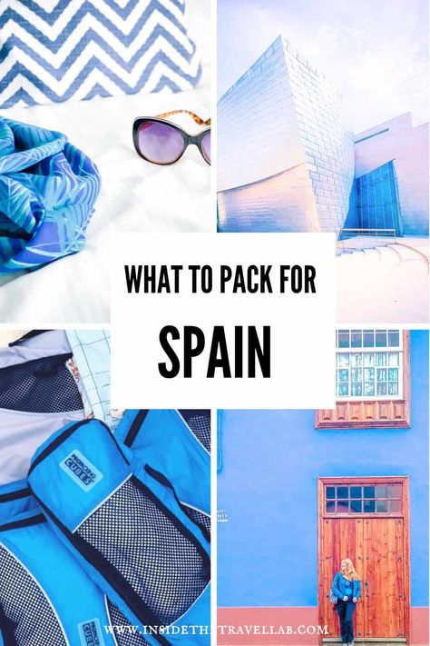 The Ultimate Spain Packing List Packing For Spain In September, What To Pack For Spain In October, Spain Essentials, Spain Packing List Fall, Packing For Spain, Spain Packing List, Andalucia Spain, Packing Essentials, Packing Checklist