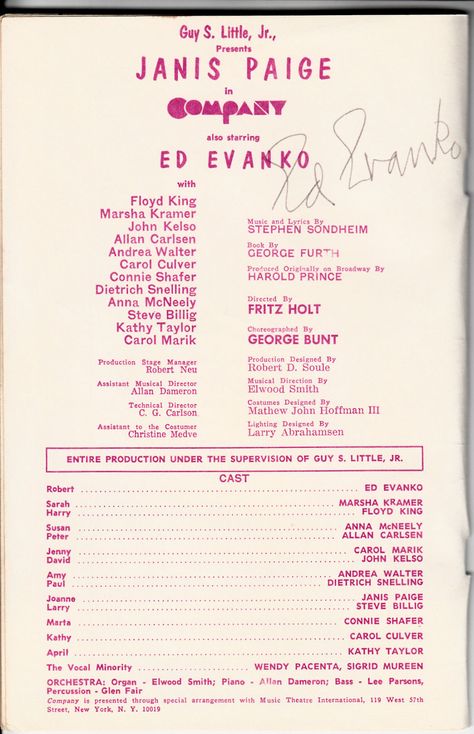 Show Program Design, Playbill Design, Janis Paige, Stage Manager, Vintage Theatre, Drama Class, Musical Theatre Broadway, Theatre Plays, Curtain Call