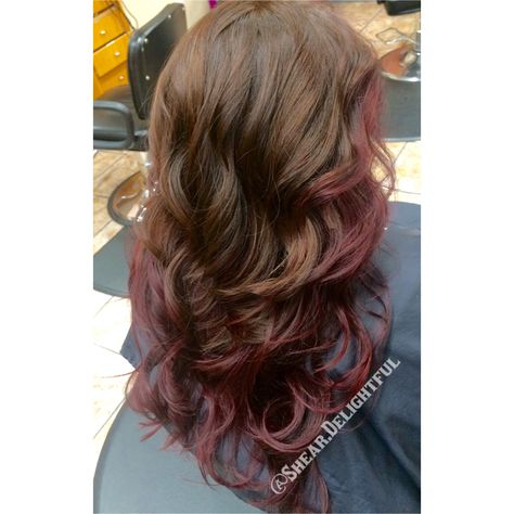 Golden ash brown hair with red violet underneath Brown With Red Underneath Hair, Wine Red And Brown Hair, Light Brown Burgundy Hair Color, Red Violet Highlights In Brown Hair, Burgundy Streaks In Brown Hair, Brown Hair With Burgundy Underneath, Light Brown Hair With Red Underneath, Red Highlights Light Brown Hair, Brown With Red Underneath