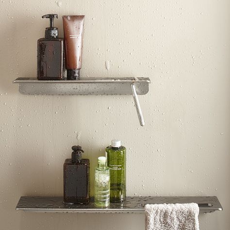 Modern Shower Shelves, Kohler Shower, Shower Wall Kits, Book Photos, Shower Shelf, Shower Storage, Master Bath Ideas, Tiny House Bathroom, Shower Organization