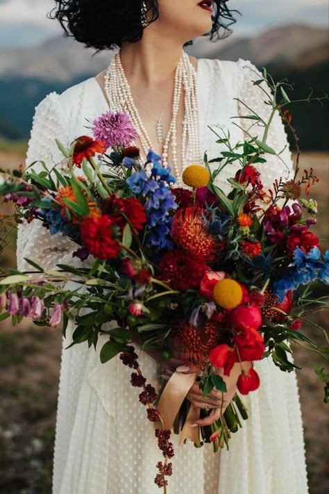 Jewel Tone Wedding Bouquet, Jewel Tone Wedding Flowers, Popular Color Schemes, Billy Balls, Jewel Tone Wedding, Boda Mexicana, Jewel Wedding, Blue Lilac, Fall Wedding Flowers