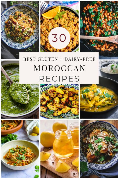 Moroccan Recipes Authentic, Moroccan Side Dishes, Moroccan Desserts, Moroccan Vegetables, Lenten Recipes, Morocco Food, Chicken Tagine, Moroccan Cooking, Paleo Dinners