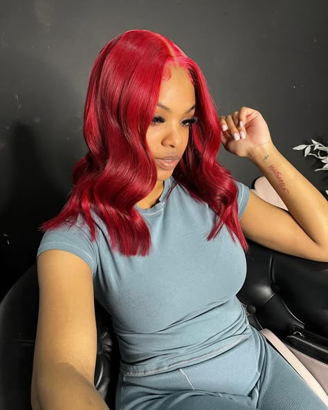 he called me toxic, idk I heard exotic 🔥😍🎨… Frontal Wig Install 🔥🔥🔥🔥 Custom color 🥰 | Instagram Buss Down Wig, Colorful Bob, Hair Short Straight, Frontal Wig Install, Closure Bob, Lace Closure Bob, Red Hair Looks, Weave Ponytail Hairstyles, Frontal Wig Hairstyles