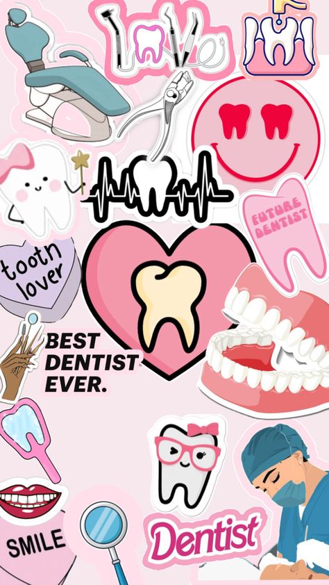 Dentista Dental Hygienist School, Dentistry Humor, Dental Wall Art, Dental Wallpaper, Dental Assistant Study, Dentist Hygienist, Dentist Art, Female Dentist, Dental Aesthetics