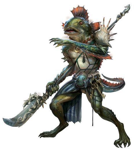 Sahuagin Art, Locathah Character Design, Sahuagin Dnd, Dnd Locathah, Npc Ideas, Scaly Skin, Cthulhu Mythos, Dnd Monsters, New Fantasy